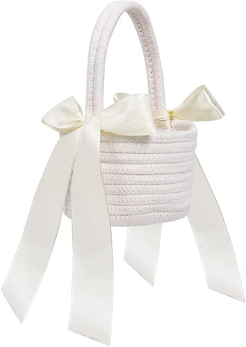 Cotton flower girl - basket, for