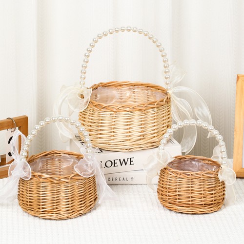 Plant fiber flower girl basket - flower,