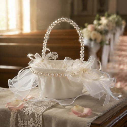 Flower girl basket - basket, lightweight