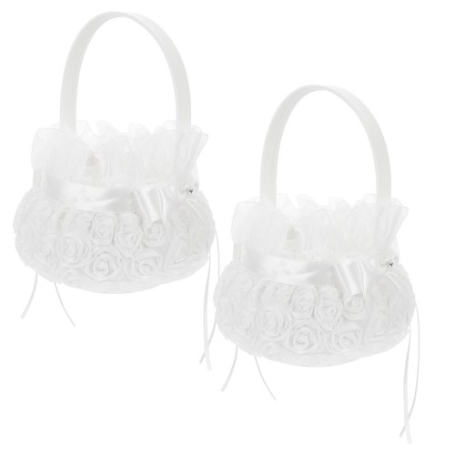 White wedding basket - white,