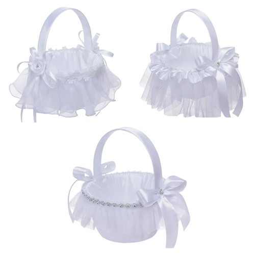 White flower girl - white,