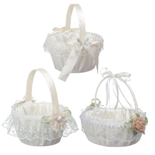 Wedding basket satin bowknot - wedding,