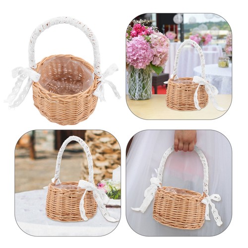 Rattan woven flower girl - woven,