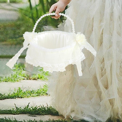 Wedding basket with - basket, pearl