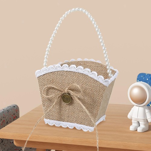 Burlap wedding flower - burlap, girl