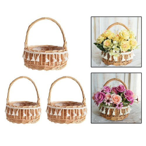 Flower basket storage bin - flower, with