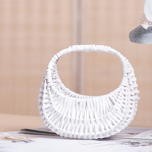 White wicker flower - white,