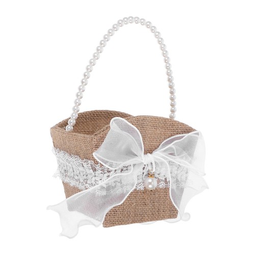 Natural linen basket with - linen,