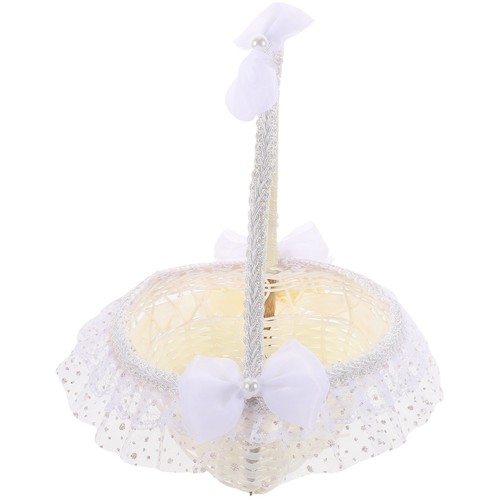 1pc wedding flower - basket, lace