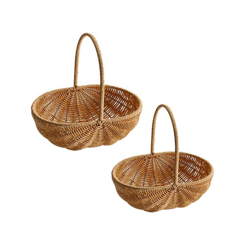 Basket organizer rustic flower - organizer,