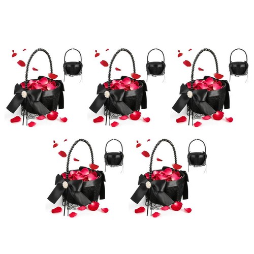 Handheld black flower girl - handheld,