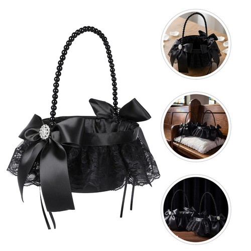 2pcs black flower girl - 2pcs, basket
