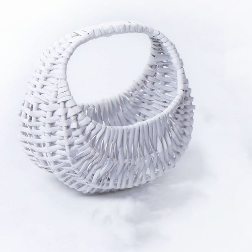 Wicker woven flower basket - woven,