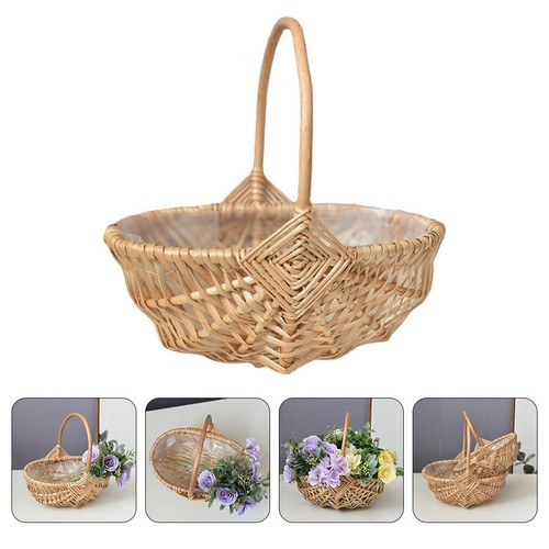 Decorative hand wicker basket - decorative,