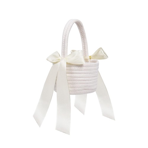 Cotton flower girl basket for - girl,