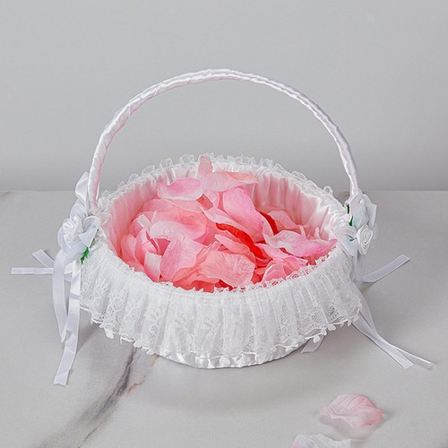 Wedding white flower basket - flower,