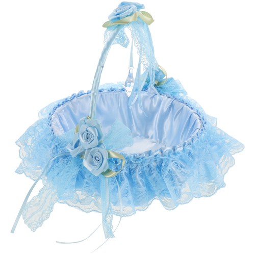 Reusable bamboo lace basket - bamboo,