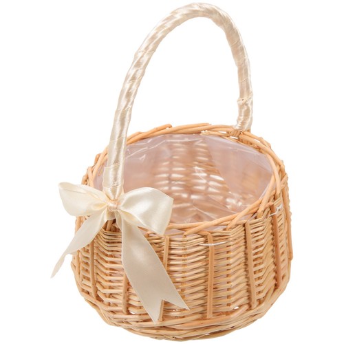 Rattan flower basket - flower,